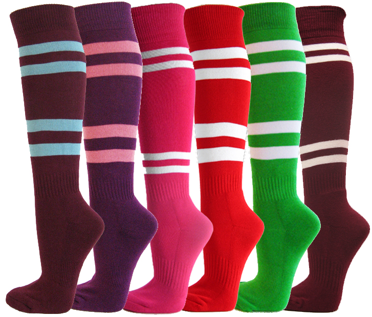 4stripe softball knee sport sock
