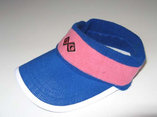 Pink Band Blue Visor Cap for Sports