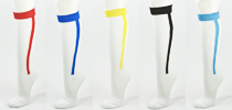 White baseball stripe socks