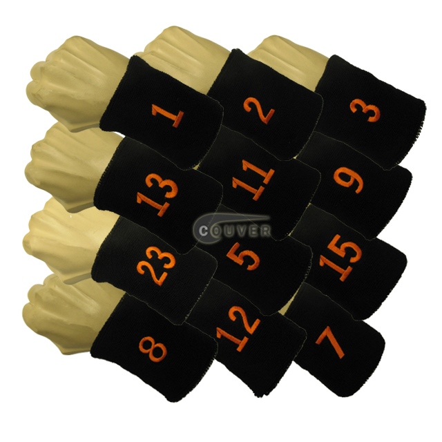 4" numbered sport wristbands