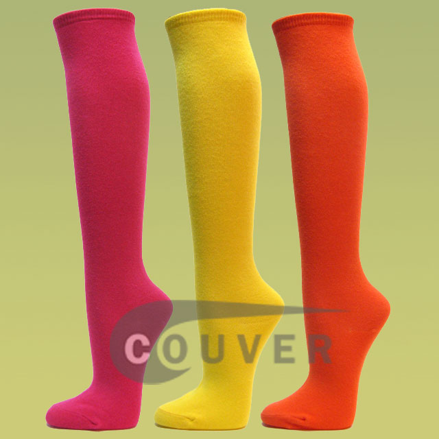 Couver Plain Fashion Knee Socks