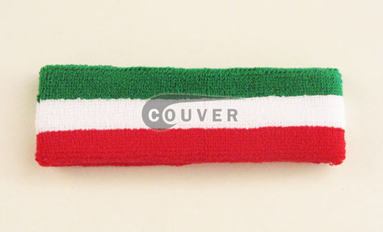 Green White Red Stripe Head Sweatband Wholesale 12PIECES