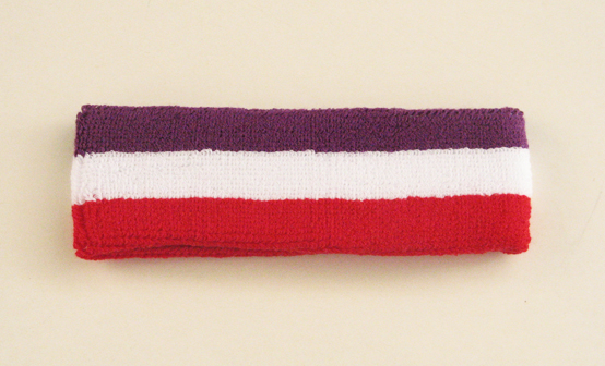 Purple White Red Stripe Head Sweatband Wholesale 12PIECES