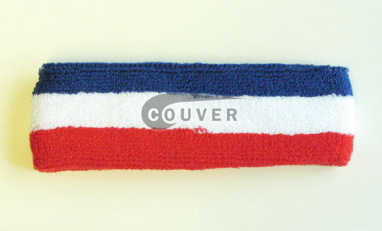 Blue White Red Stripe Head Sweatband Wholesale 12PIECES