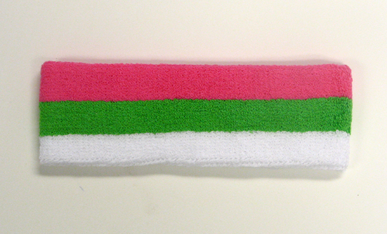 Bright pink bright green white 3color headband wholesale 12piece