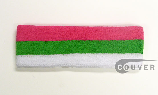 Bright pink bright green white 3color headband wholesale 12piece