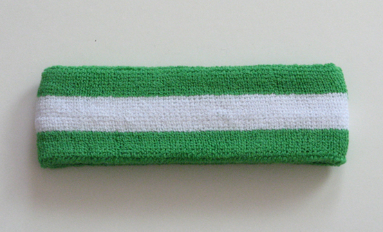 Bright green white bright-green wholesale headband 2color stripe