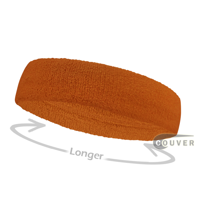 Tan long terry cloth headbands for sports [3pieces]