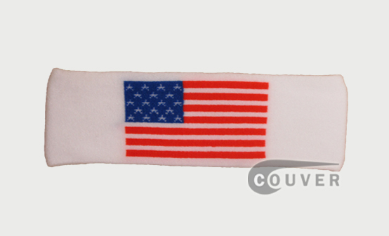 Couver USA Flag pattern Nylon Headband Wholesale 12 Pieces