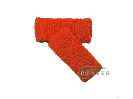 Dark Orange 1inch Cheap Wristbands Wholesale Adult Size 6PAIRS