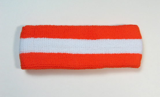 Dark orange white dark-orange wholesale headbands sweat 2color
