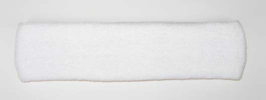 Longer wider Wholesale White Sports Headbands Pro [6pieces]