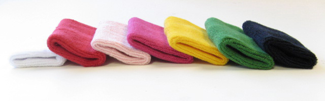 4INCH Mens Athletic Sport Wrist Sweatbands Mixed in Color 6PAIRS