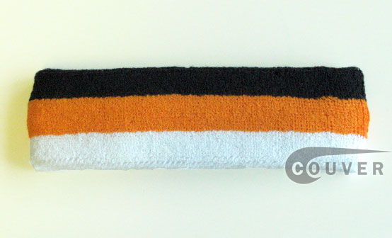 Navy Orange White 3-Color Multiple Color Head Bands [12pieces]
