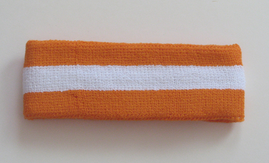 Orange white orange wholesale headband sweat 2color stripe