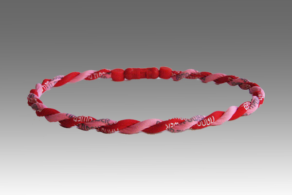 Pink Red Titanium Germanium Couver Double Power Necklace