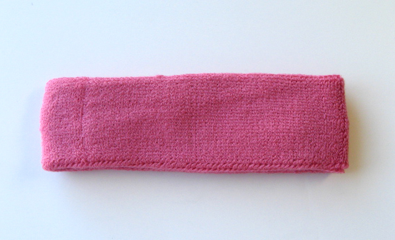 Dark Pink Sport Sweat Head Bands Plain Style Wholesale [12piece]