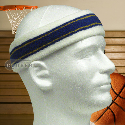 Basketball Headband Pro Multi-color White DarkBlue Yellow 3PCS