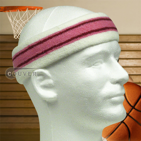 Basketball Head Band Pro Multiple Colored White Pink Red 3pieces