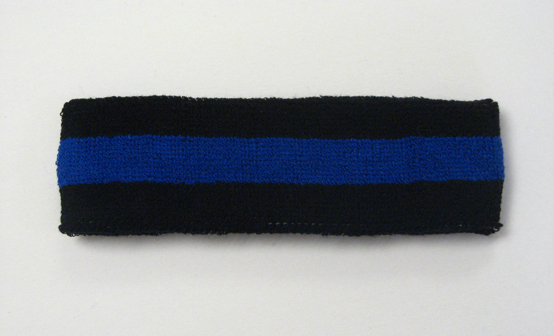 Wholesale black blue 2color sports sweat headbands terry cloth
