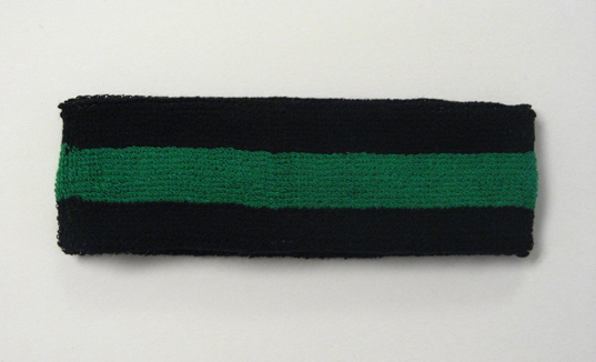 Wholesale black green 2color sports sweat headbands terry cloth