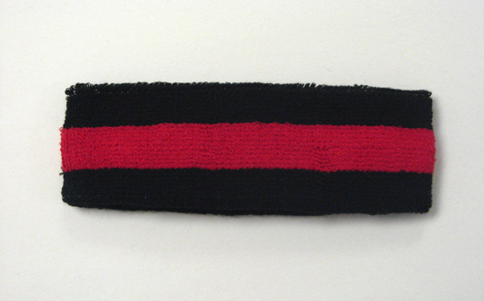 Wholesale black red 2color sports sweat headbands terry cloth