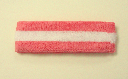 Wholesale pink white 2color sports sweat headbands terry cloth