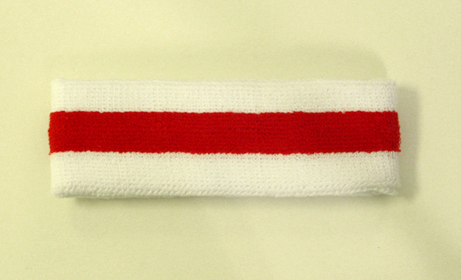 White red white tennis sweat headbands terry wholesale
