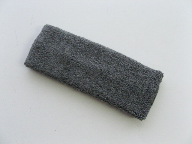 Charcoal Grey Dark Gray 3inch Wide Head Band Spa Sports 3pieces