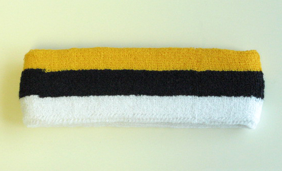 Yellow Navy White 3-Color Multiple Color Headbands [12pieces]