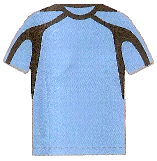 Sky Blue Black Mens & Youth's Short Sleeve Soccer Jersey