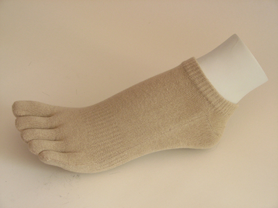 Beige no show toe socks Wholesale from Couver, 6PAIRS