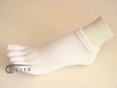 White no show 5Finger Toe Socks Wholesale from Couver, 6PAIRS