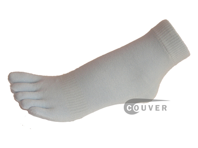 Baby Blue COUVER 5finger Toed Ankle Toe Socks Wholesale, 6PRs