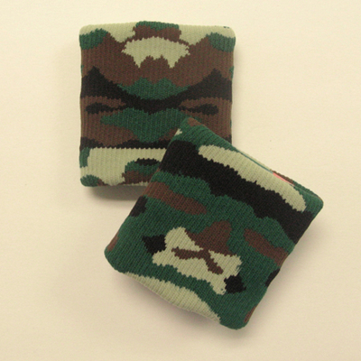 Green camouflage wristbands urban style [3pairs]