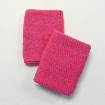 Bright Pink 4" Wrist Sweatband (Sport Wristband) Wholesale 6PAIR