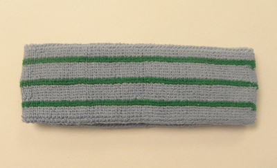 Steel blue with green lines tennis style headbands wholesale