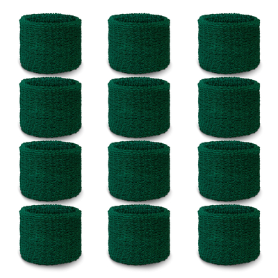 Dark green youth terry wristbands wholesale for schools [6pairs]