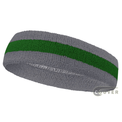 Green Steel Blue 2color sports sweat headbands terry cloth, 12 Pieces