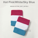 3 Colored White in the Middle Striped Sport Wrist Sweatband Wholesale