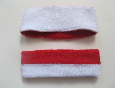 White red 2colored and reversible sports headbands wholesale