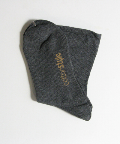 Charcoal gray mens cotton style mid-calf socks