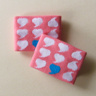 Cute girls pink wristband with white hearts