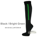 Couver Premium Quality Baseball Black Knee High Socks w/ Vertical Stripe