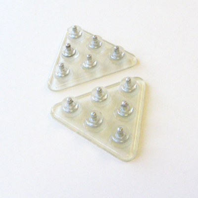 Triangle stomp pads plastic with aluminum spikes for snowboard