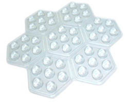 Honeycomb clear stomp pad for snowboard