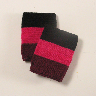 Black hot pink maroon sweatbands for sports [6pairs]