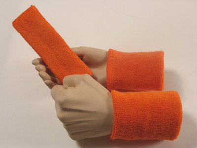 Light orange headband mens light orange wristband sweatbands set