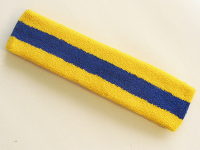 Yellow blue yellow large Thick head sweatband pro 3Pieces