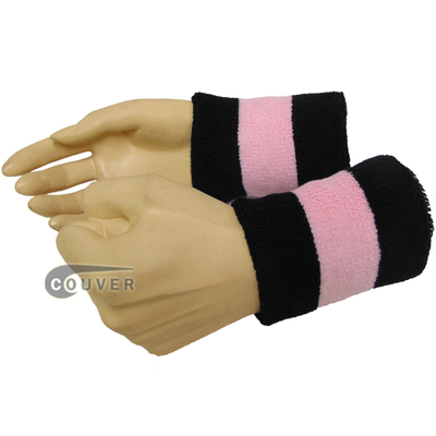 Black light pink black 2color sweat wristbands wholesale